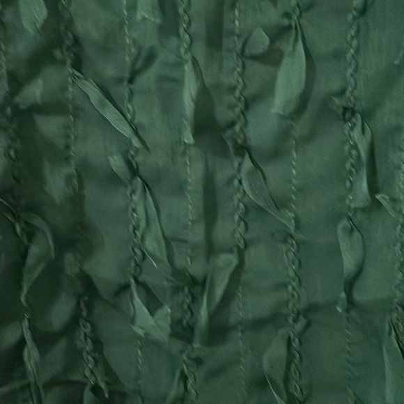 Cato Emerald Ruffled Long Sleeve Blouse Size S - Picture 4 of 6